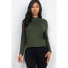 Slickblue Women's Jersey Mock Neck Shirt, Slim Fit Solid Long Sleeve Top, 9 Color Options, Size S-L - 2 of 4