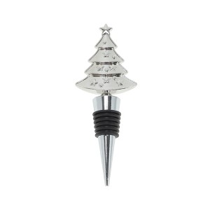 Unique Bargains Star-Topped Christmas Tree Bottle Stopper Zinc Alloy PTR 4.72"x1.73"x0.79" 1 Pc - 1 of 3
