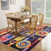 Indoor Modern Washable Area Rugs with Circle Print, Colorful Soft Non Slip Floor Carpet for Bedroom Living Room - 4 of 4