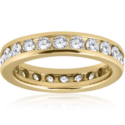 Pompeii3 2ct Channel Set Diamond Eternity Ring 14K Yellow Gold