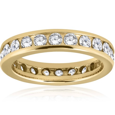 Pompeii3 1ct Channel Set Diamond Ring 14K Yellow Gold - Size 6.5