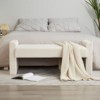 Aoibox Modern Upholstered Fabric Bedroom Bench with Wood Frame and Foam Filling, Soft and Comfortable Footrest Accent Bench for Home Decor - 2 of 4