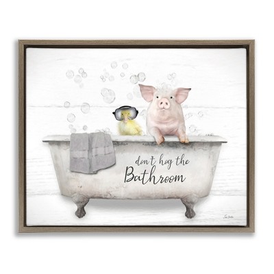 Stupell Industries Don't Hog Bathroom, 21" x 17"
