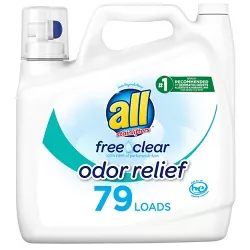 All Ultra Free Clear Odor Relief HE Liquid Laundry Detergent - 141oz
