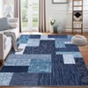 Washable Modern Plaid Rug Non Slip Low Pile Rug Soft Geometric Throw Floor Cover Foldable Indoor Carpet for Living Room Bedroom Playroom Nursery - 3 of 4