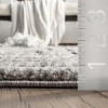 Nuloom Lea Textured Maze Tassel Indoor Area Rug, Gray, 4'x6' - 3 of 4
