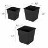 SEVOBAL Planters 7.9" Square Nursery Plant Pot With Drainage Holes Lightweight UV Resistant Durable And All Season (5 Pack), Black, 7.90"*7.9"*6.70" - 2 of 4