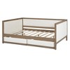 YOOCOZZ Full Size Upholstered Linen Wood Daybed with 2 Drawers - Brown - 2 of 4