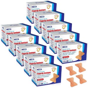 Flexible Fabric Finger Bandages Bulk 1000 Count Case, Adhesive Strips for Finger Care & Protection of Cuts, Scrapes & Wounds - 1 of 4
