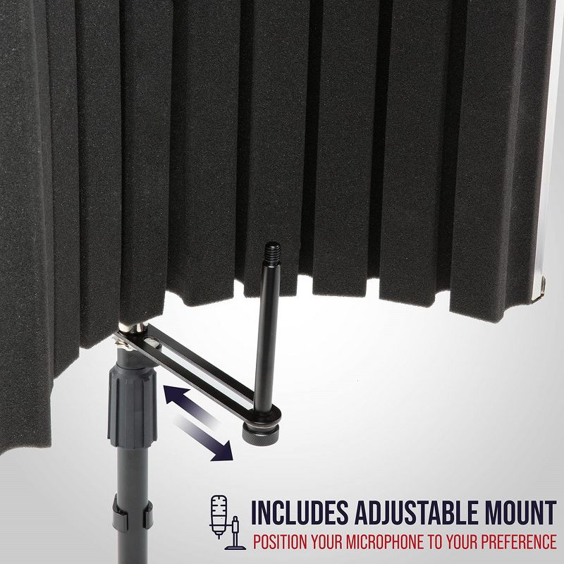 LyxPro Sound Absorbing Foldable Microphone Isolation Shield Panel, 3 of 10