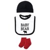 Hudson Baby Unisex Baby Cotton Layette Set, Buffalo Plaid Bear - 3 of 4