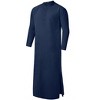 Men's Kaftan Robe Long Sleeve Thobe Button Down Henley Casual Side Split Gown Shirt - 3 of 4