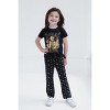 Disney Minnie Mouse Princess Ariel Snow White Girls Metallic Print T-Shirt and Flare Pants Outfit Set Toddler to Big Kid - 2 of 4