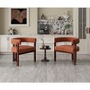NicBex Chenille Upholstered Accent Chair,Modern Comfortable Dining Chairs with 3 Wood Legs and Soft Seating for Bedroom,Reading Room,2PC - 2 of 4