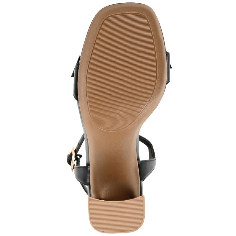 Journee Collection Womens Dianne Tru Comfort Foam Open Square Toe Stacked Heel Sandals, 5 of 10