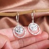 HTUTWOO Disc Leverback Earrings, Hypoallergenic Hammered Circle Drop Dangle Earrings for Women Jewelry Gifts - 4 of 4