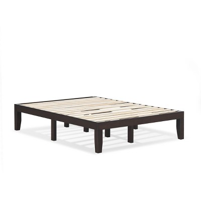Tangkula 14" Full Size Wooden Platform Bed Frame w/ Strong Slat Support