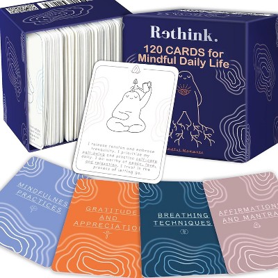 QUOKKA 120 Meditation Cards - Anxiety Relief Items Affirmation Cards - Calming Self Care for Women - Perfect Mindfulness for Young & Adult