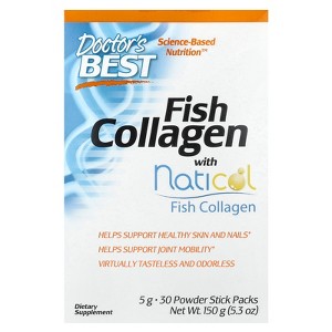 Doctor's Best Fish Collagen with Naticol, 5 g, 30 Powder Stick Packs, 5.3 oz (150 g) - 1 of 3