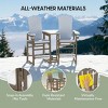 WestinTrends Azura Outdoor Tall Adirondack Chairs With Connecting Table Tray (Set of 2), White - 3 of 4