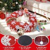 Large Cat Tunnel Bed for Indoor Cats with 11 Toys, Under Christmas Tree Skirt, Red Snowflake Christmas Cats Tunnel with - 2 of 4