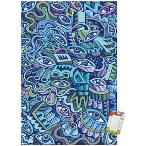 Trends International Big Blue Doodle Unframed Wall Poster Prints - 1 of 4