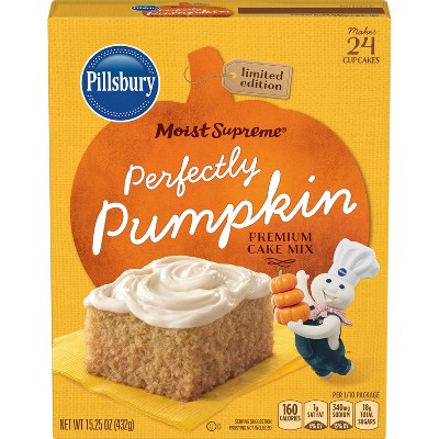 Pillsbury Moist Supreme Perfectly Pumpkin Premium Cake Mix, 15.25oz