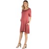 Maternity Soft Flare T Shirt Dress - 24seven Comfort Apparel™ - 2 of 4