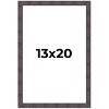 PosterPalooza | Slim Profile Brown Picture Frame - UV Acrylic, Foam Board Backing, Hanging Hardware - 2 of 4