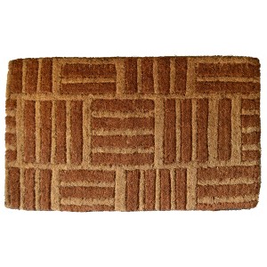 HomeRoots 18" X 30" Brown Coir Outdoor Door Mat - 1 of 4