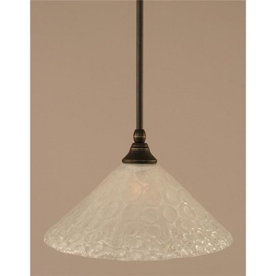 Toltec Lighting Any 1 - Light Pendant in  Dark Granite with 12" Italian Bubble Shade