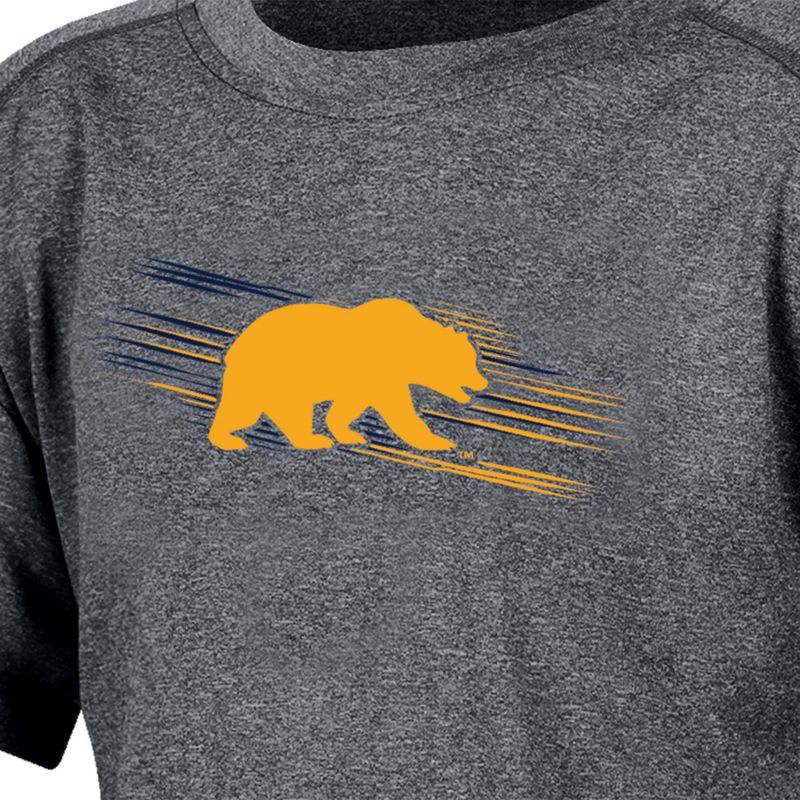 NCAA Cal Golden Bears Boys&#39; Gray Poly T-Shirt, 3 of 4