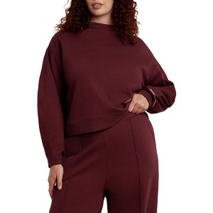 ELOQUII Elements Funnel Neck Sweatshirt - 1 of 2