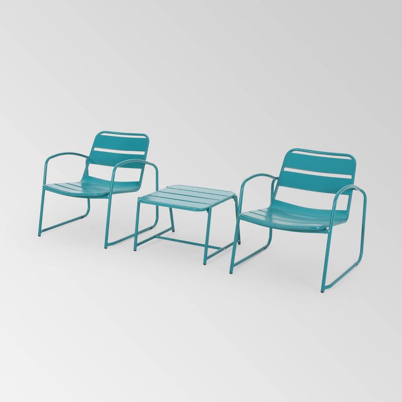 Cowan 3pc Iron Modern Chat Set - Christopher Knight Home, 3 of 8