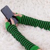 Allegra K Women's Stripe Print Knitted Fingerless Elbow Length Gloves Warmers One Size 1 Pair - 4 of 4