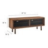 Modway Kurtis TV Stand - Modern MDF and Particleboard Console in Walnut for TVs up to 52", with Storage Cabinets and Open Shelf - 3 of 4