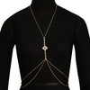 SOHI Women's Sapphire Blue:Crystal Silver The Evil Eye Décolletage Body Chain - 2 of 4