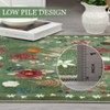 Boho Washable Floral Rugs, Large Living Room Rug, Non-Slip Soft Indoor Rugs for Bedroom, Area Rug Carpet for Dining Room Guest Room - 4 of 4