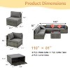 EROMMY 7 Pieces Outdoor Patio Set with Cushions - 2 of 4
