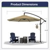 Maggift 9.5ft Large Patio Umbrella, Umbrella Outdoor Patio with Stand, Patio Table Umbrella, Market Umbrella for Pool Lawn Garden, Brown 181.1" - 3 of 4