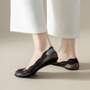 Anna-Kaci Women's 3-Pack Low Cut Lace Liner Socks with Non-Slip Heel Grip No Show Design - 3 of 3