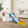 Costway 6 in 1 L-shaped Toddle Slide for Toddlers Age 1-3 Baby Slide with Basketball Hoop Gray + Pink/Gray + White/Yellow + Green - 4 of 4