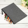 Unique Bargains Canvas Zipper DIY Office Craft Supply Pencil File Bag 5 Pcs - 3 of 3
