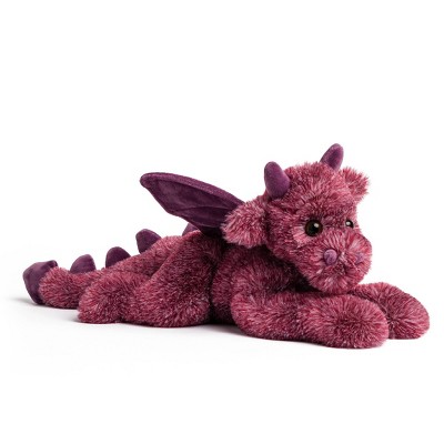 FAO Schwarz Lying Red Dragon 15" Stuffed Animal