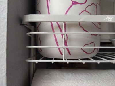 Mdesign Metal Wall Mount Paper Towel Holder & Spice Rack Shelf : Target