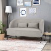 NicBex Small Modern Loveseat Sofa Upholstered Comfy Fabric 2 Seater Couch with Metal Legs for Living Room,Apartment - 2 of 4