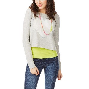 Aeropostale Womens Raglan Rhinestone Heart Sweatshirt - 1 of 1