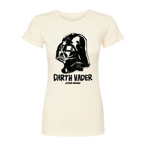Women's - Star Wars - Sketch Darth Vader Fitted Graphic T-Shirt - 1 of 2