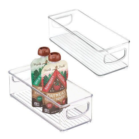 mDesign Modern Stackable Plastic Open Front Dip Storage Organizer Bin  Basket for Kitchen Organization - Shelf, Cupboard, Cabinet, and Pantry