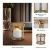 Modern Glass Candle Holder Hurricane for Home Decor - Elegant Candle Holder for Table Centerpieces Accent, Mantel, or Entryway Table - 3 of 4